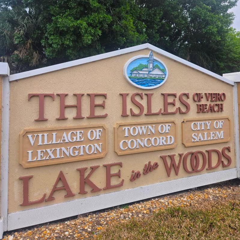 the Isles of Vero Beach Lake in the woods