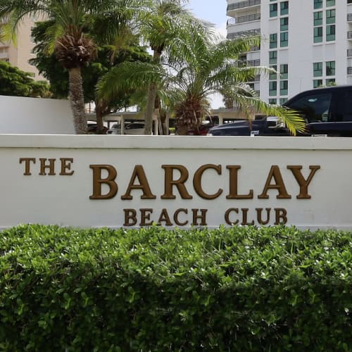 The Barclay Club Sign